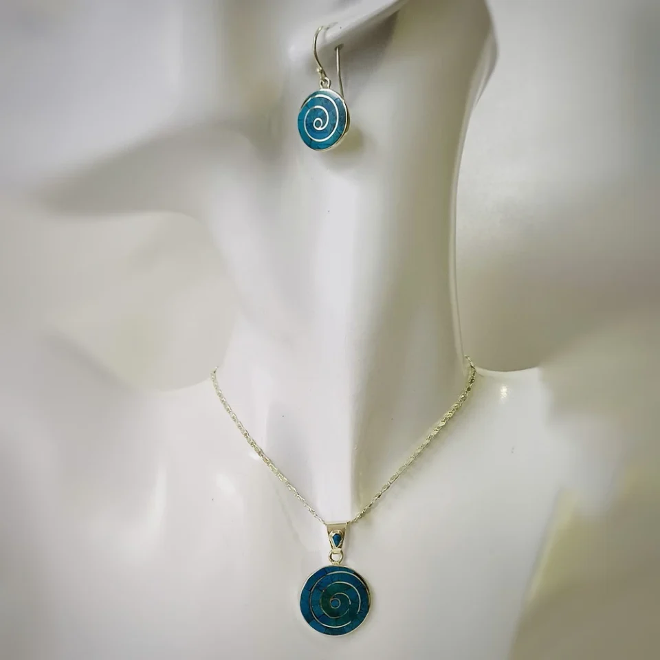 Spiral Chrysocolla Pendant