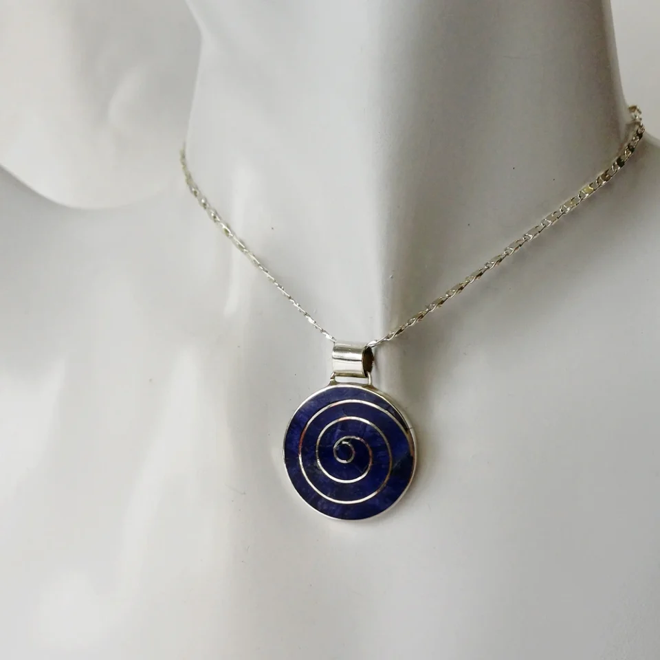 Spiral Sodalite Pendant (M)
