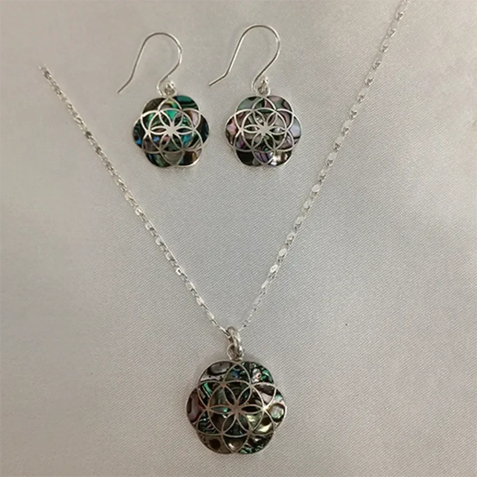 Flower of Life Abalone Set
