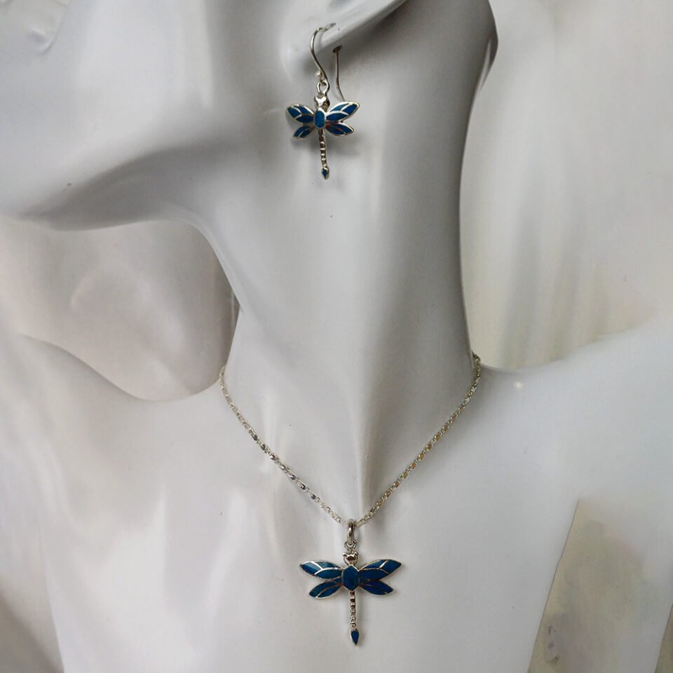 Dragon-fly Abalone & Onyx Set